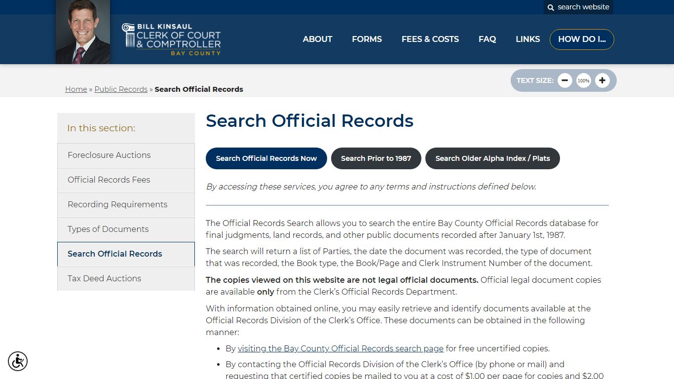 Search Official Records - Bay County Clerk of Court